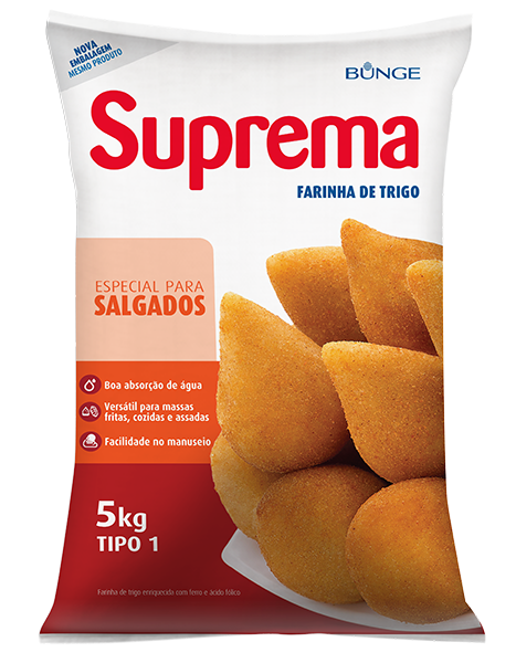 Farinha de Trigo Suprema para Salgados - 5kg - Plástico