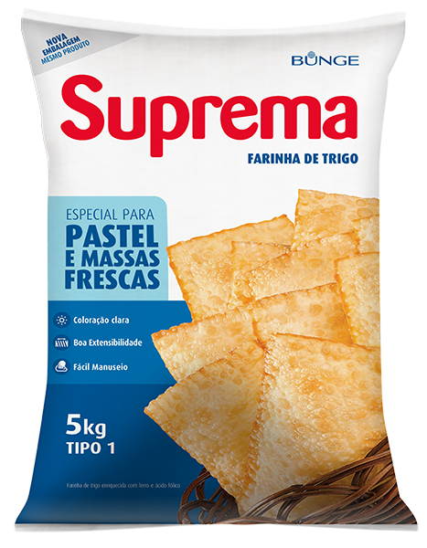 Farinha de Trigo Suprema para Pastel e Massas Frescas - 5kg - Plástico