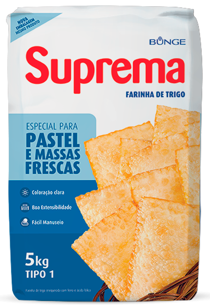 Farinha de Trigo Suprema para Pastel e Massas Frescas - 5kg - Papel