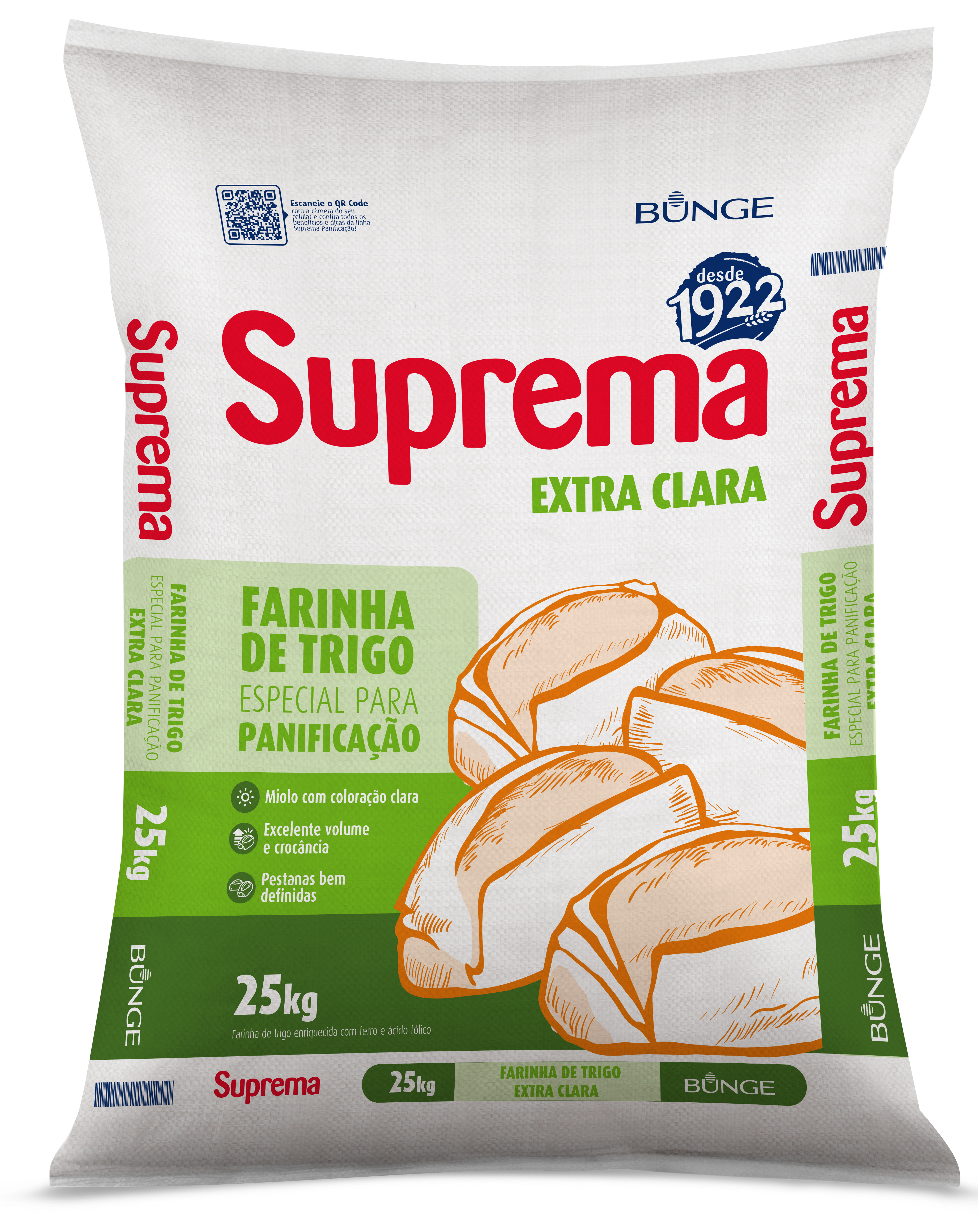 Farinha de Trigo Suprema Extra Clara Ráfia - 25kg