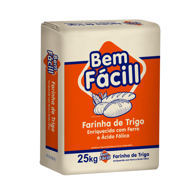 Farinha de Trigo Bem Fácill para Panificação 25kg - Papel