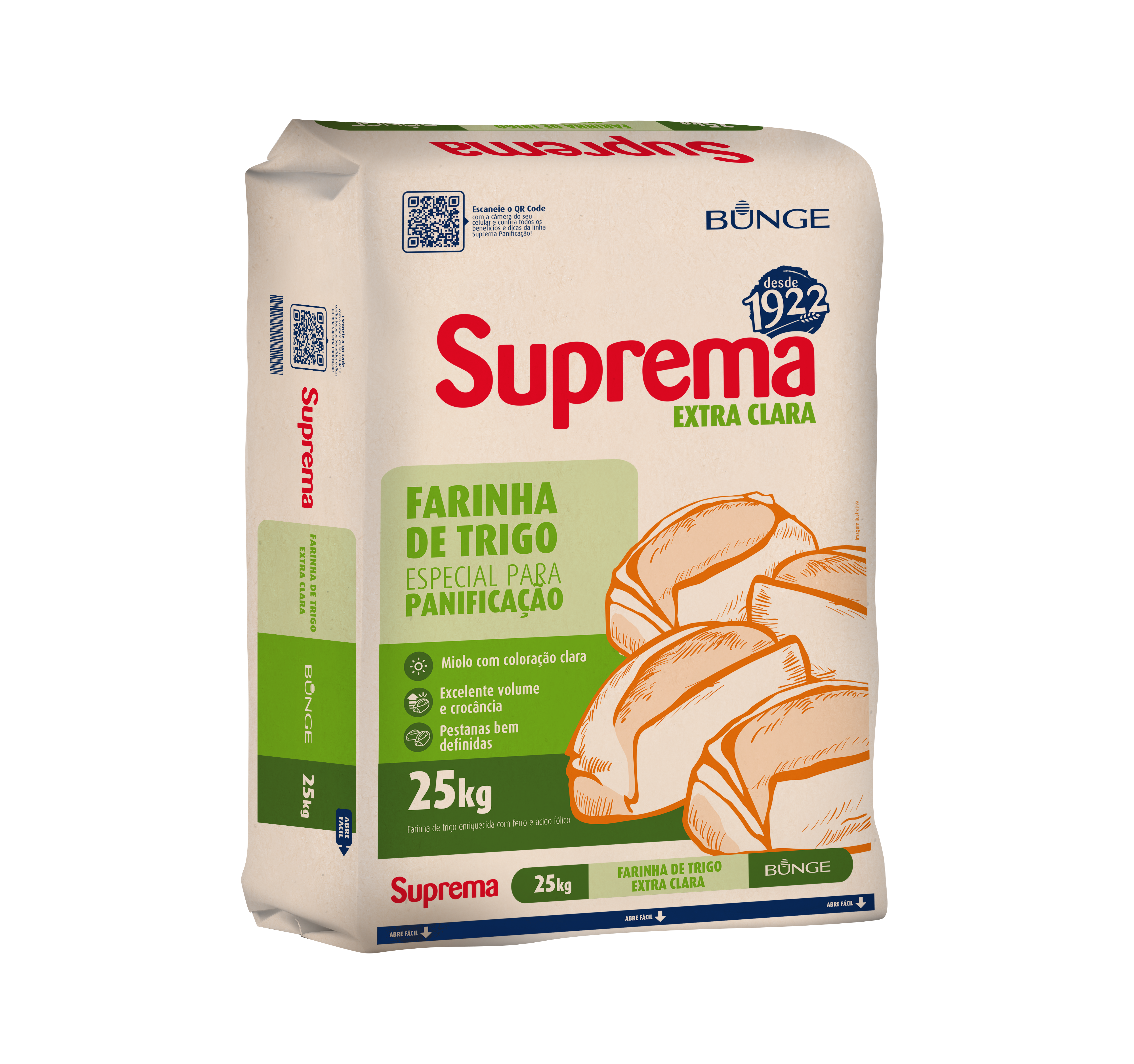 Farinha de Trigo Suprema Extra Clara Papel- 25kg