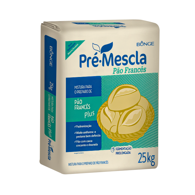 Pré Mistura Pré-Mescla Pão Francês Plus - 25kg Papel